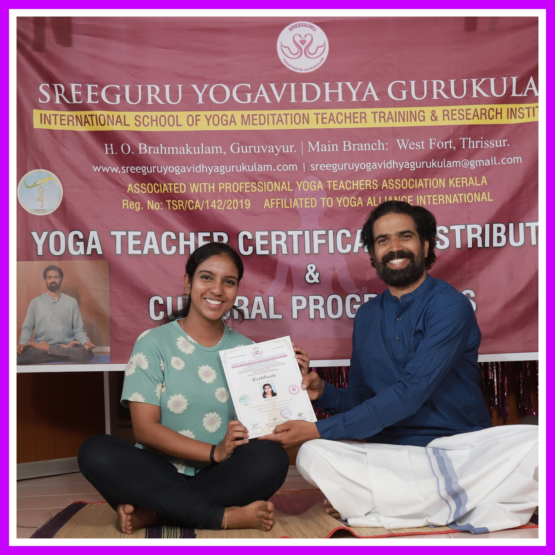 Sreeguru yogavidhya Gurukulam Guruvayur Yoga master Pramodkrishna Guruvayur Brahmakalakshethra